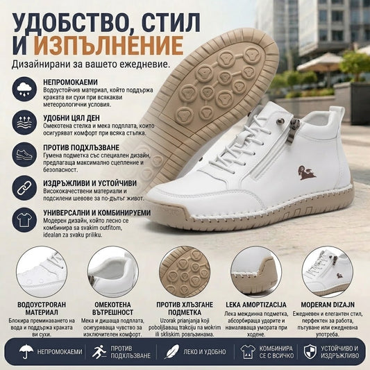 (🔥60% отстъпка днес - не пропускайте!) AMBETALE® - Мъжки кожени ортопедични обувки ✅ Край на болката в краката, комфорт през целия ден!