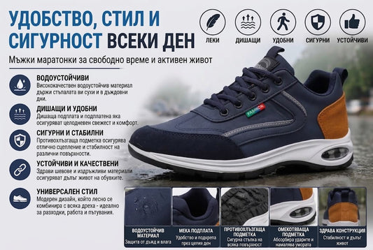 【⏰60% отстъпка днес! Не пропускайте!】AMBETALE®Ергономично проектирани ортопедични обувки за ходене, абсорбиращи ударите✅️ Здравословни ортопедични обувки, специално проектирани за европейски мъже.