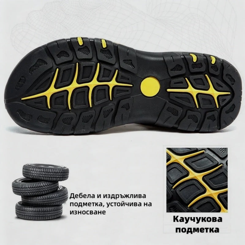 【⏰60% отстъпка днес! Не пропускайте!】⏰AMBETALE® Ергономичност --- Меки и удобни сандали от телешка кожа (поддръжката на свода улеснява ходенето)