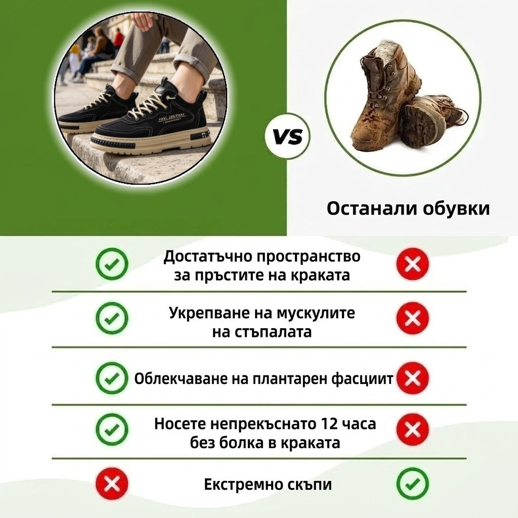 🔥 70% отстъпка | Ергономични комфортни велурени ортопедични обувки за ходене | Осигуряват опора на свода, облекчават болката и улесняват ходенето |