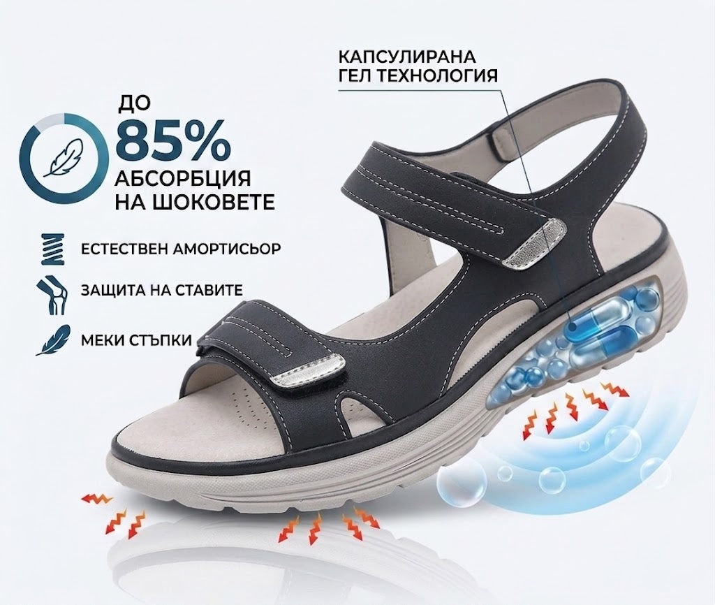⏰ Последен ден! 60% отстъпка! Не пропускайте! Ергономично проектирани ортопедични сандали с абсорбиране на удари. ✅ Здравословни ортопедични сандали, създадени специално за европейски жени.