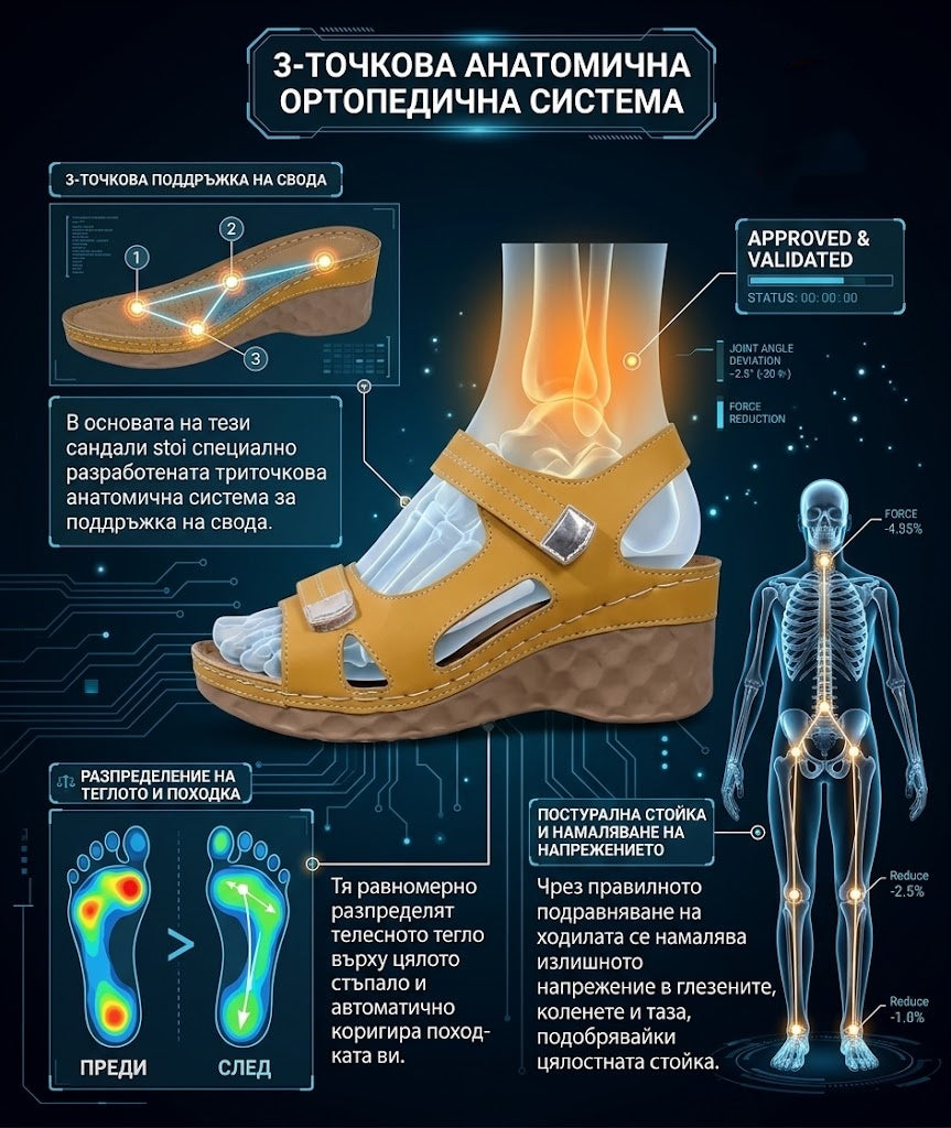 【⏰60% отстъпка днес!】👡 Ортопедични сандали AMBETALE® за европейски жени ✅ Ергономична опора за свода ✅ Регулируема ширина ✅ Подчертават красотата на краката