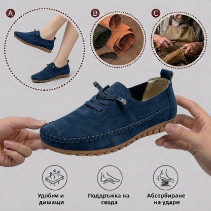 【⏰60% отстъпка днес! Не пропускайте!】AMBETALE® Ергономични велурени ортопедични мокасини✅ Разработени по поръчка за краката на европейски жени