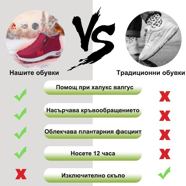 🎉 Специално предложение за днес: 60% отстъпка – не пропускайте! ⏰ Ергономични ортопедични зимни обувки, които ефективно облекчават болките в стъпалата,коленете и гърба ✅ подходящи както за мъже, така и за жени.
