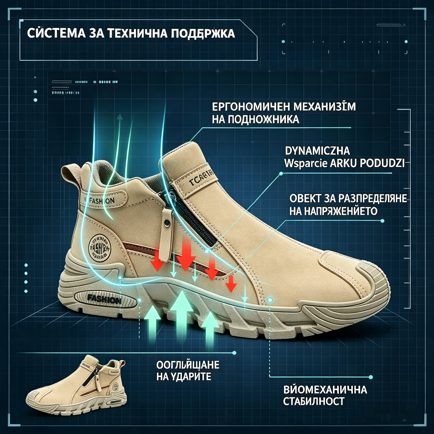 【⏰60% отстъпка днес! Не пропускайте!】Ергономично проектирани ортопедични обувки за ходене, абсорбиращи ударите✅️Здравословни ортопедични обувки, създадени специално за европейски мъже.
