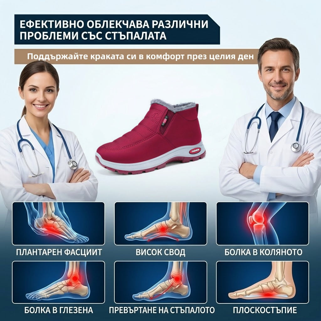 🎉 Специално предложение за днес: 60% отстъпка – не пропускайте! ⏰ Ергономични ортопедични зимни обувки, които ефективно облекчават болките в стъпалата,коленете и гърба ✅ подходящи както за мъже, така и за жени.