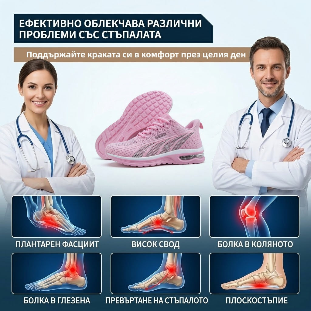 【⏰60% отстъпка днес! Не пропускайте!】Ергономично проектирани ортопедични обувки за ходене, абсорбиращи ударите✅️Здравословни ортопедични обувки, създадени специално за европейски жени.