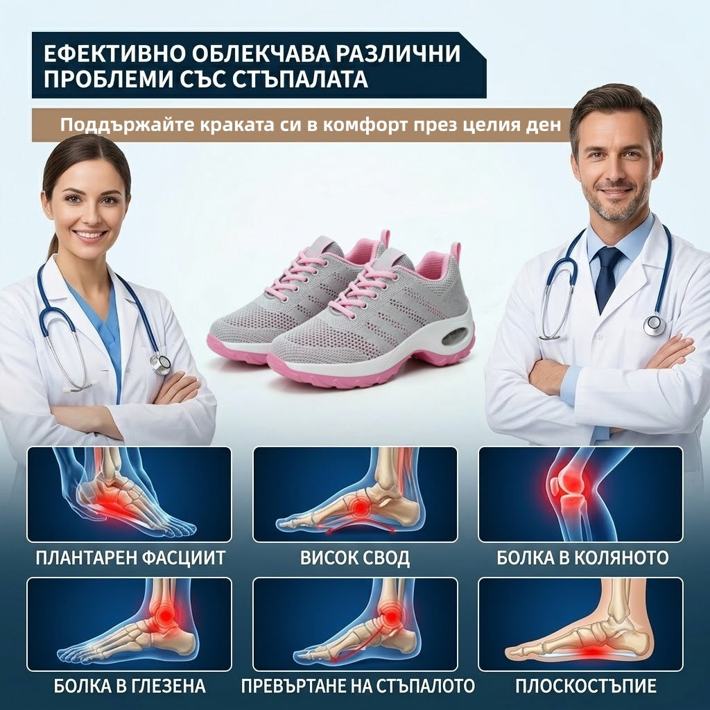 【⏰70% отстъпка днес! Не пропускайте!】Ергономично проектирани ортопедични обувки за ходене, абсорбиращи ударите✅️Здравословни ортопедични обувки, създадени специално за европейски жени.