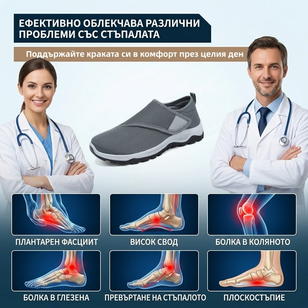 【⏰60% отстъпка днес! Не пропускайте!】Ергономично проектирани ортопедични обувки за ходене, абсорбиращи ударите✅️Здравословни ортопедични обувки, създадени специално за европейски мъже.