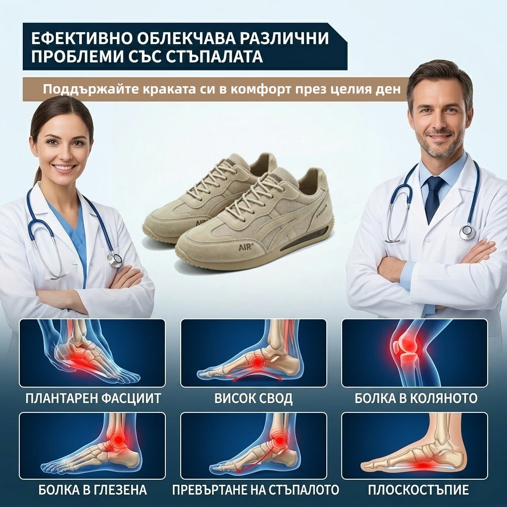 【⏰60% отстъпка днес! Не пропускайте!】Ергономично проектирани ортопедични обувки за ходене, абсорбиращи ударите✅️Здравословни ортопедични обувки, създадени специално за европейски мъже.