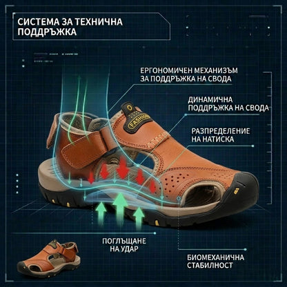 【⏰60% отстъпка днес! Не пропускайте!】⏰AMBETALE® Ергономичност --- Меки и удобни сандали от телешка кожа (поддръжката на свода улеснява ходенето)
