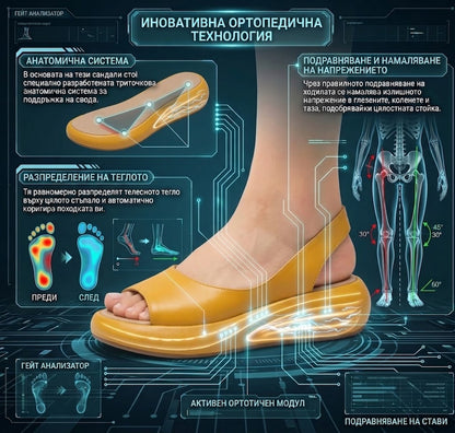 【⏰60% отстъпка днес!】👡 Ортопедични сандали AMBETALE® за европейски жени ✅ Ергономична опора за свода ✅ Регулируема ширина ✅ Подчертават красотата на краката