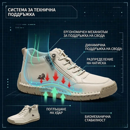 (🔥60% отстъпка днес - не пропускайте!) AMBETALE® - Мъжки кожени ортопедични обувки ✅ Край на болката в краката, комфорт през целия ден!