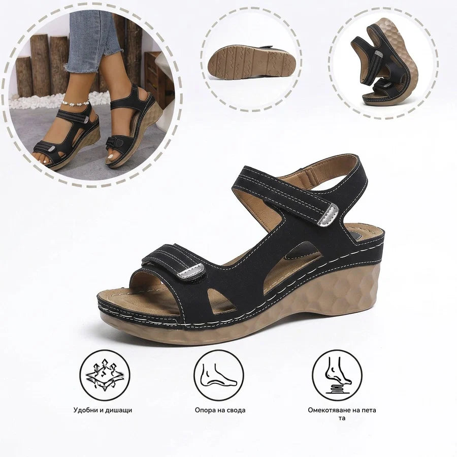 【⏰60% отстъпка днес!】👡 Ортопедични сандали AMBETALE® за европейски жени ✅ Ергономична опора за свода ✅ Регулируема ширина ✅ Подчертават красотата на краката