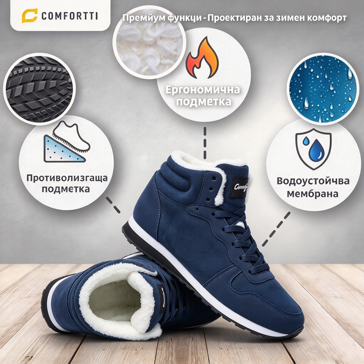 🎉 Специално предложение за днес: 70% отстъпка – не пропускайте! ⏰ Ергономични ортопедични зимни обувки, които ефективно облекчават болките в стъпалата,коленете и гърба ✅ подходящи както за мъже, така и за жени.