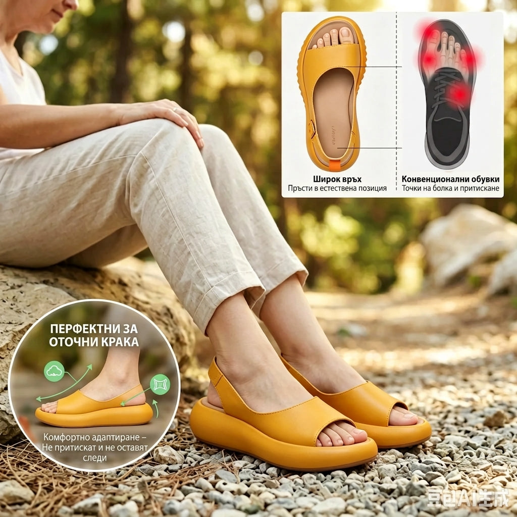 【⏰60% отстъпка днес!】👡 Ортопедични сандали AMBETALE® за европейски жени ✅ Ергономична опора за свода ✅ Регулируема ширина ✅ Подчертават красотата на краката