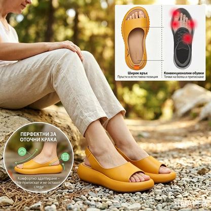 【⏰60% отстъпка днес!】👡 Ортопедични сандали AMBETALE® за европейски жени ✅ Ергономична опора за свода ✅ Регулируема ширина ✅ Подчертават красотата на краката