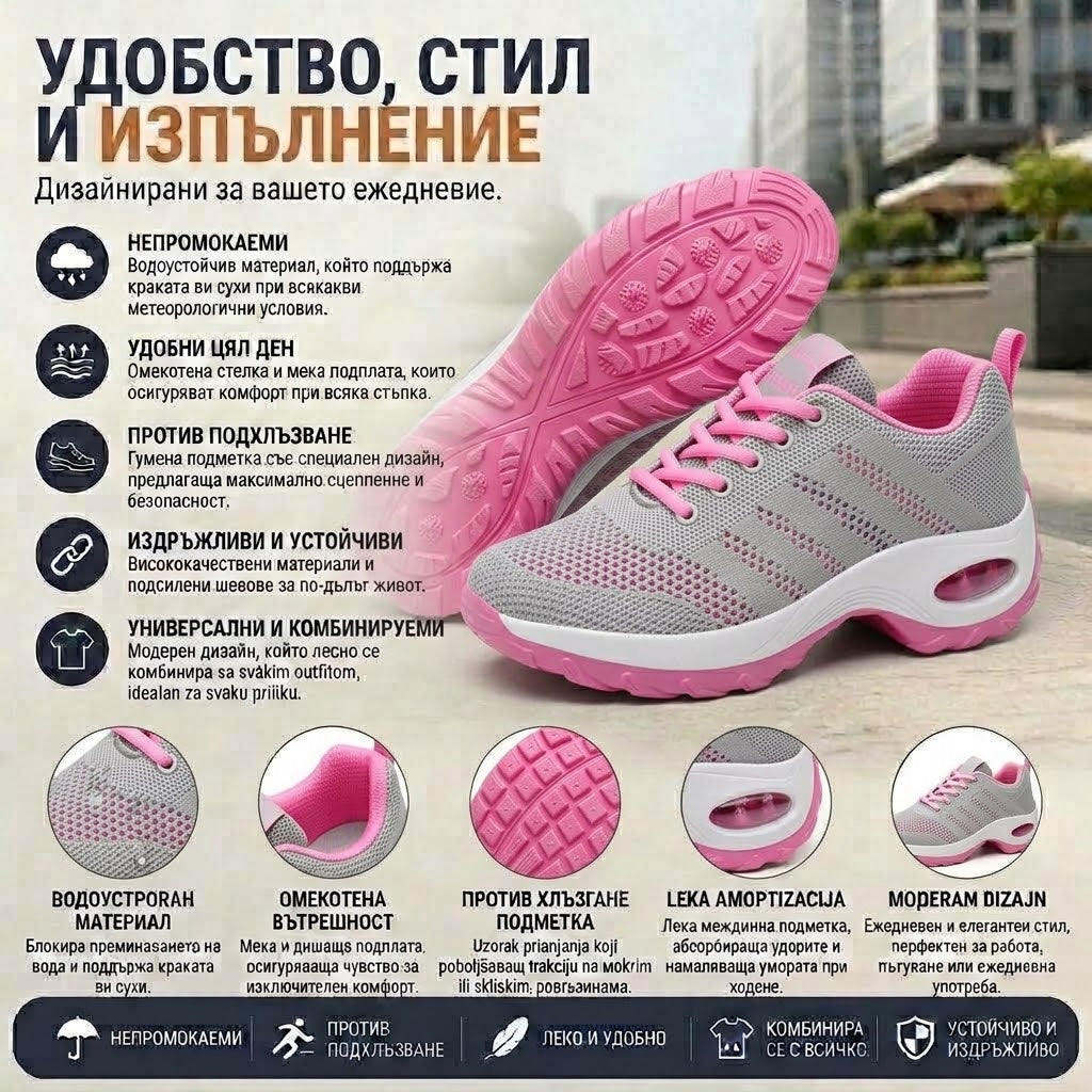 【⏰70% отстъпка днес! Не пропускайте!】Ергономично проектирани ортопедични обувки за ходене, абсорбиращи ударите✅️Здравословни ортопедични обувки, създадени специално за европейски жени.