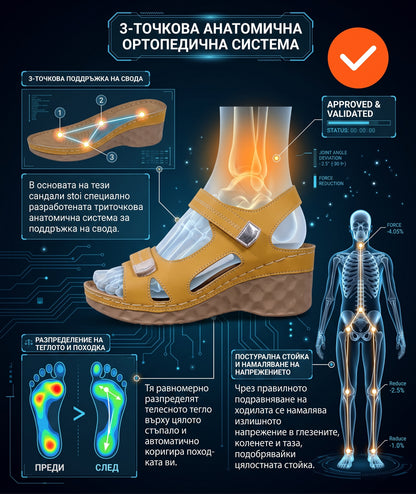 【⏰60% отстъпка днес!】👡 Ортопедични сандали AMBETALE® за европейски жени ✅ Ергономична опора за свода ✅ Регулируема ширина ✅ Подчертават красотата на краката