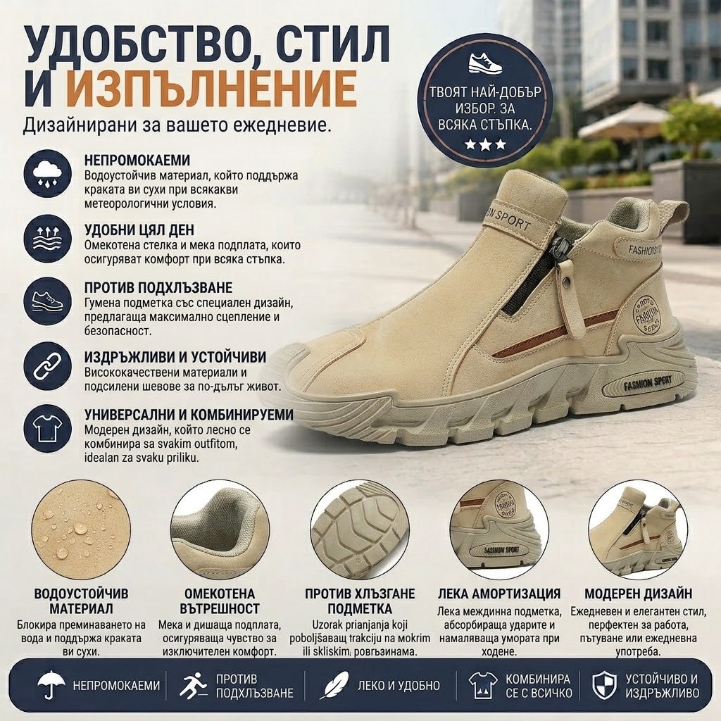 【⏰60% отстъпка днес! Не пропускайте!】Ергономично проектирани ортопедични обувки за ходене, абсорбиращи ударите✅️Здравословни ортопедични обувки, създадени специално за европейски мъже.